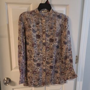 Giorgio Armani Floral Button-Up Blouse